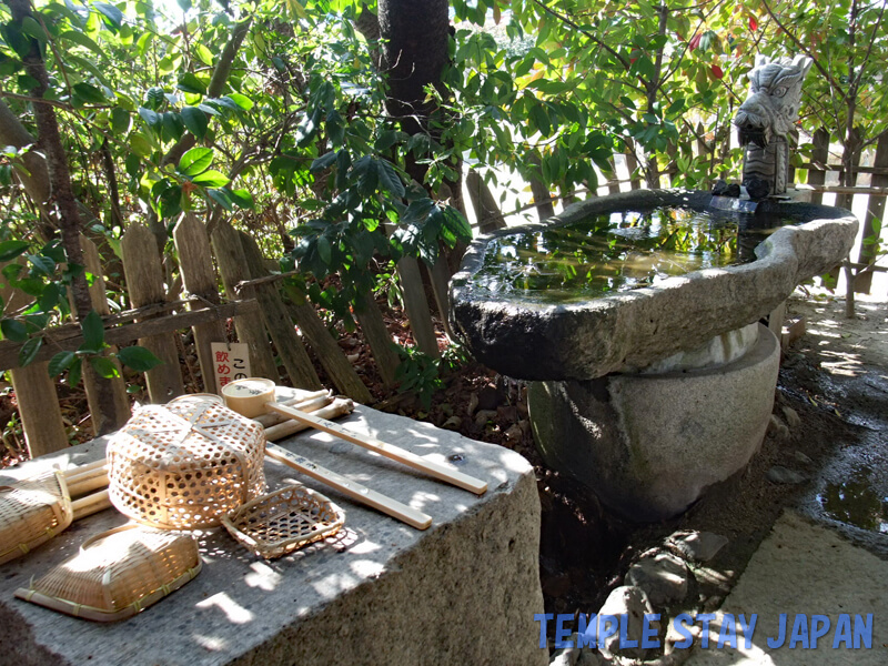 Zuikoji (Kyoto) Water basin and a basket