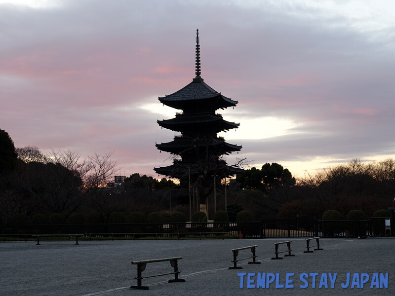 Toji (Kyoto) Five-story pagoda in the morning