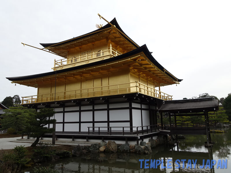 Kinkakuji temple (Kyoto) Golden pavilion back