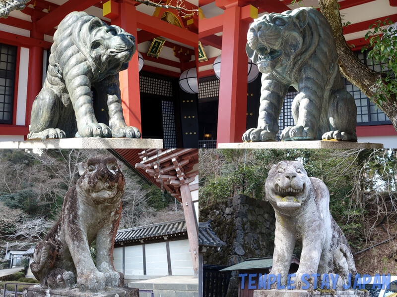 Kuramadera (Kyoto) Statues of tigers