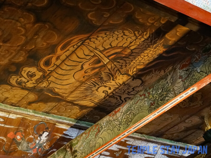 Daikakuji temple (Kyoto) Ceiling painting of a dragon