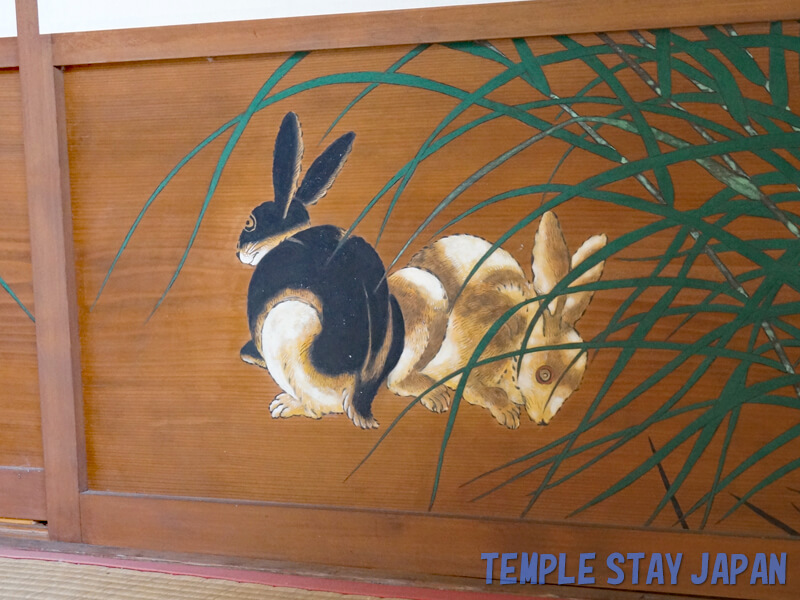 Daikakuji temple (Kyoto) Pictures of rabbits